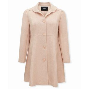 Light Pink Woolen Fit & Flare Coat